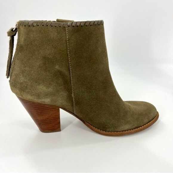 Jack Rogers Greer Boho Suede Ankle Booties Olive Size 8 - Picture 5 of 16